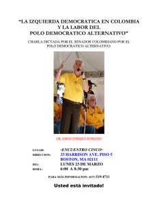la izquierda democratica en colombia y la labor del polo