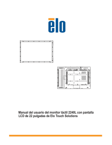 Manual del usuario del monitor táctil 2240L con pantalla LCD