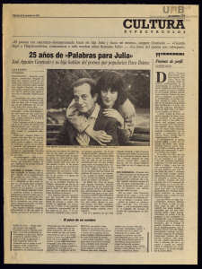 25 años de «Palabras para Julia» José Agustín Goytisqlo y su hija