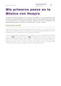 Mis primeros pasos en la Música con Huayra