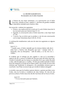 137- La Mujer Samaritana (1) - La Palabra de Dios sobre el mundo