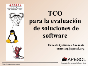 TCO para la evaluación de soluciones de software