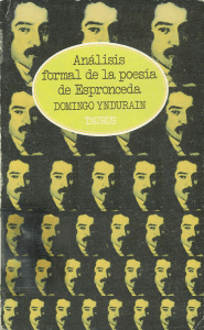 pdf Análisis formal de la poesía de Espronceda. Portada, índice y