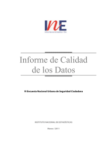 Informe de Calidad de los Datos - Instituto Nacional de Estadísticas