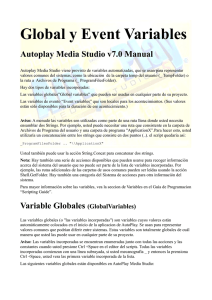 Global y Event Variables Autoplay Media Studio v7.0 Manual