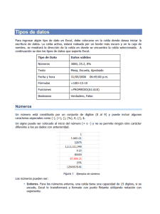 Introduccion de datos