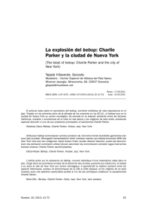 La explosión del bebop: Charlie Parker y la ciudad de Nueva York