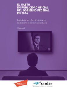 El gasto en Publicidad Oficial del Gobierno Federal en 2014