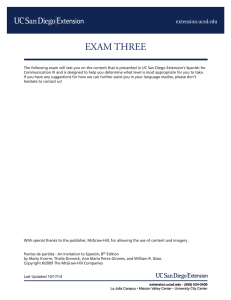 exam three - University of California San Diego Extension