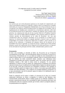 1 El compromiso moral y la lucha contra la corrupción A propósito