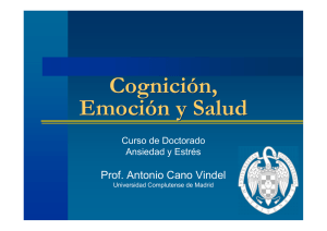 Cognición, Emoción y Salud Cognición, Emoción y Salud