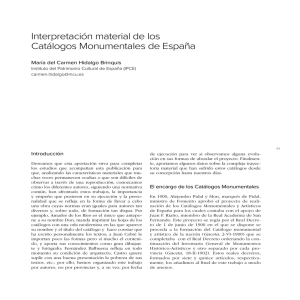 Interpretación material de los Catálogos Monumentales de España