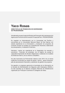 Yaco Rosas - ProInversión