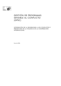 Gestión de programas sensible al conflicto (GPSC)