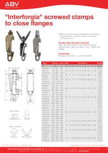 "Interforgia" screwed clamps to close flanges