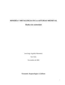 MINERÍA Y METALURGIA EN LA ASTURIAS MEDIEVAL (Índice de