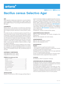 Bacillus cereus Selectivo Agar
