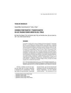 lesiones penetrantes y transfixiantes en los traumatismos abiertos