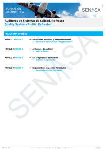 Auditores de Sistemas de Calidad. Refresco Quality Systems Audits