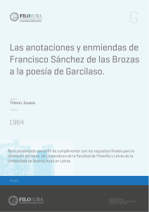 Las anotaciones y enmiendas de Francisco Sánchez de las Brozas