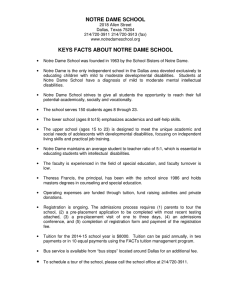 notre dame school keys facts about notre dame school