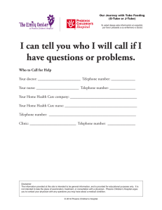 I can tell you who I will call if I have questions or problems.