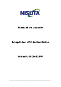 Manual de usuario Adaptador USB inalámbrico NS