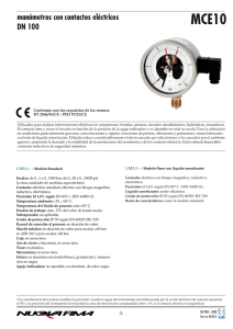 manómetros con contactos eléctricos DN 100