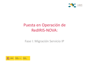 Puesta en Operación de RedIRIS‐NOVA: