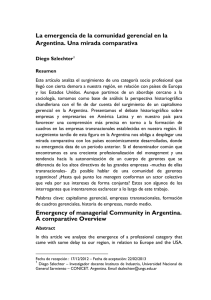 La emergencia de la comunidad gerencial en la Argentina. Una