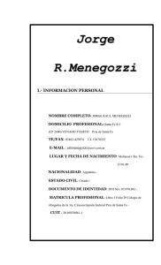 Jorge R.Menegozzi - Gobierno de Santa Fe