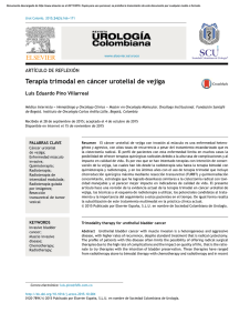 Terapia trimodal en cáncer urotelial de vejiga