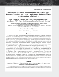 evaluación del efecto biocontrolador de Bacillus spp., frente a