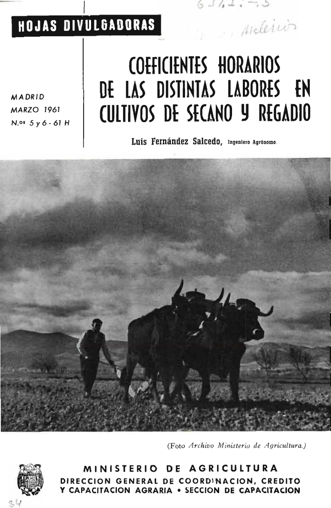 05 06 1961 Ministerio de Agricultura Alimentación y Medio Ambiente