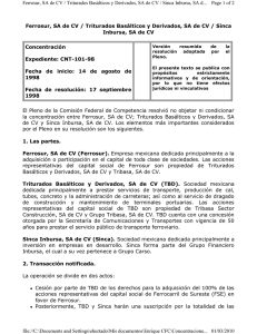 Ferrosur, SA de CV / Triturados Basálticos y Derivados, SA