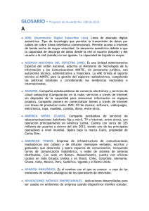 GLOSARIO - Proyecto de Acuerdo No. 106 de 2013 • ADSL