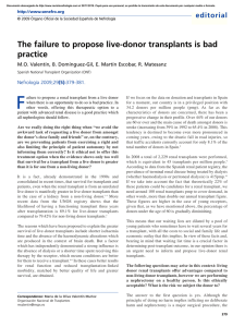 The failure to propose live-donor transplants is bad practice