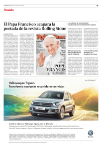El Papa Francisco acapara la portada de la revista Rolling Stone