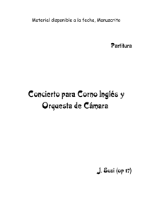 Concierto para Corno Inglés y Orquesta de Cámara