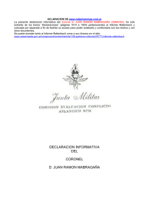 DECLARACION INFORMATIVA DEL CORONEL D. JUAN RAMON