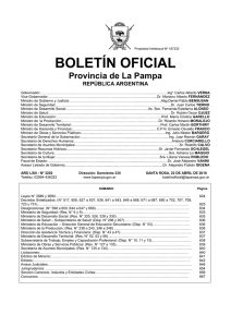 BOLETÍN OFICIAL - Gobierno de la Provincia de La Pampa
