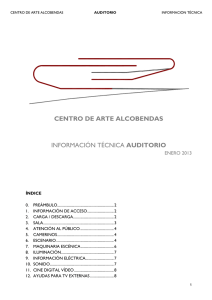 Ficha técnica Auditorio - Centro de Arte Alcobendas
