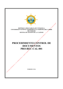 PROCEDIMIENTO CONTROL DE DOCUMENTOS PRO-REC