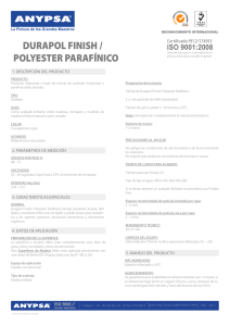 durapol finish - polyester parafinico