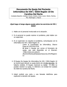 Documento De Queja Del Paciente Informática De VIH / SIDA