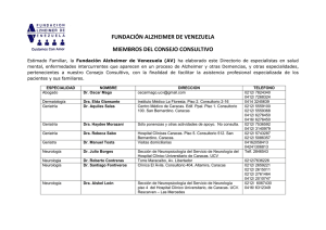 fundación alzheimer de venezuela miembros del consejo consultivo