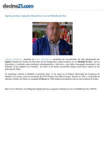 Egeda premia a Agustín Almodóvar con su Medalla de Oro