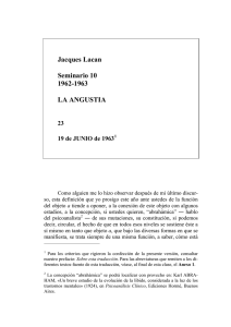 Jacques Lacan Seminario 10 1962-1963 LA ANGUSTIA