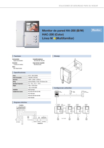 Monitor de pared HA-200 (B/W) HAC