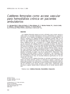 Catéteres femorales como acceso vascular para hemodiálisis